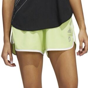 EUC Adidas x Peloton Capable of Greatness Aeroready Pulse Lime Shorts Size Med